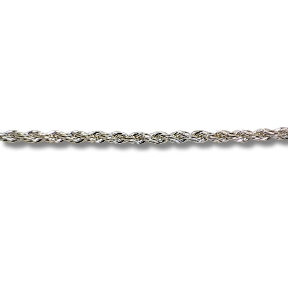 Corrente de Prata Masculina ou Colar Feminino Elo Cordão Baiano 2mm CP4007