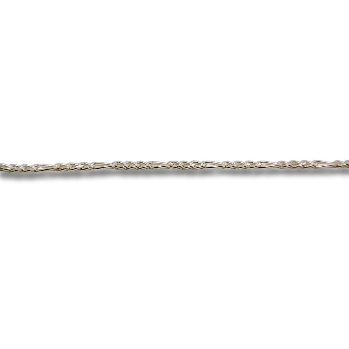 Corrente de Prata Masculina ou Colar Feminino Elo Grumet 3x1 1,4mm CP4013