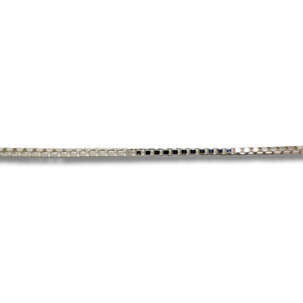 Corrente de Prata Masculina ou Colar Feminino Elo Veneziana 1mm CP4001