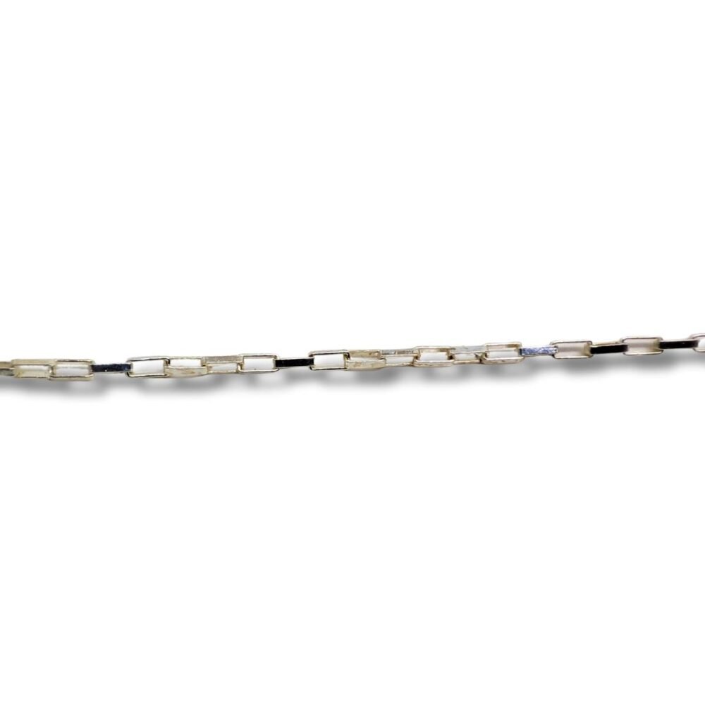 Corrente de Prata Masculina ou Colar Feminino Elo Veneziana Longa 1,3mm CP4002