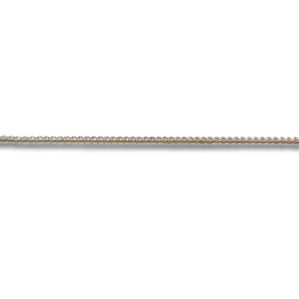 Corrente de Prata Masculina ou Colar Feminino  Grumet Curta 1,2mm CP3510