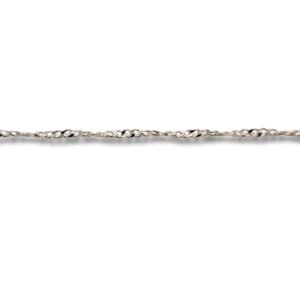 Corrente de Prata Masculina ou Colar Feminino Singapura 1,2mm CP3009