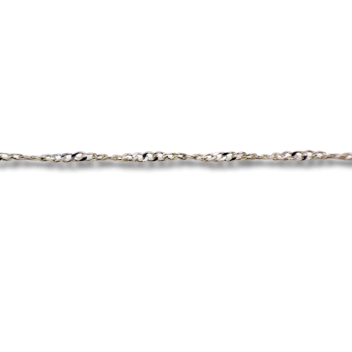 Corrente de Prata Masculina ou Colar Feminino Singapura 1,2mm CP3009