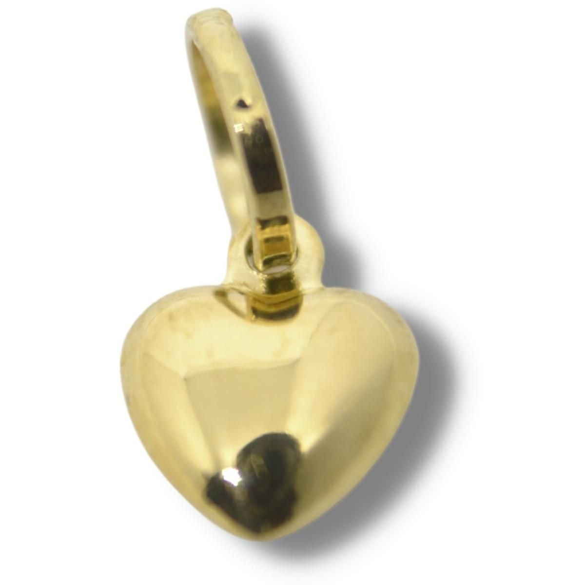 Pingente Berloque Charm Coração Dupla Face Ouro 18k P535