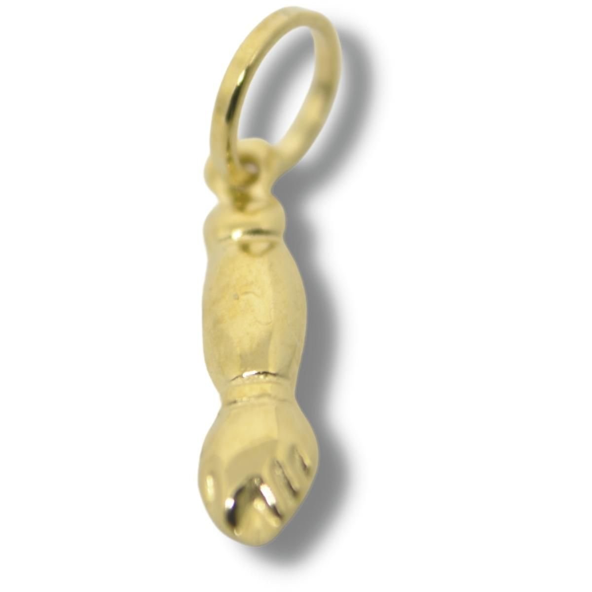 Pingente Berloque Charm Pé De Coelho Figa Ouro 18k P152