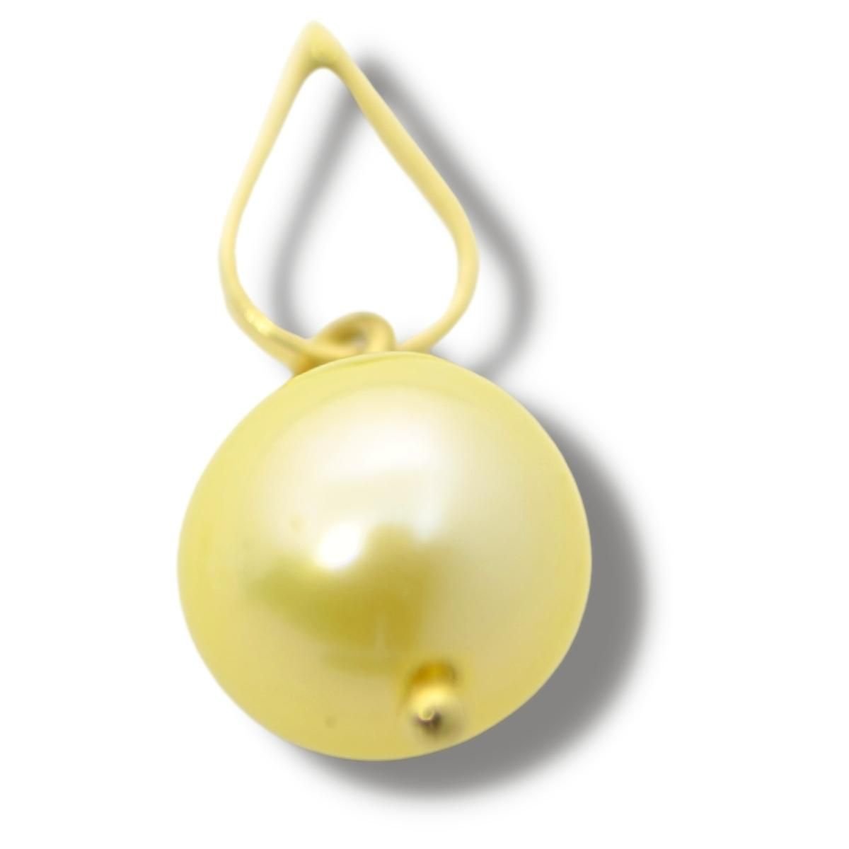 Pingente Berloque Charm Pérola Natural 6mm Ouro 18k P618