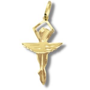 Pingente Boneca Bailarina Chapa Ouro 18k P176