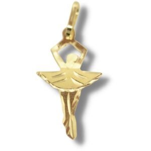 Pingente Boneca Bailarina Chapa Ouro 18k P179