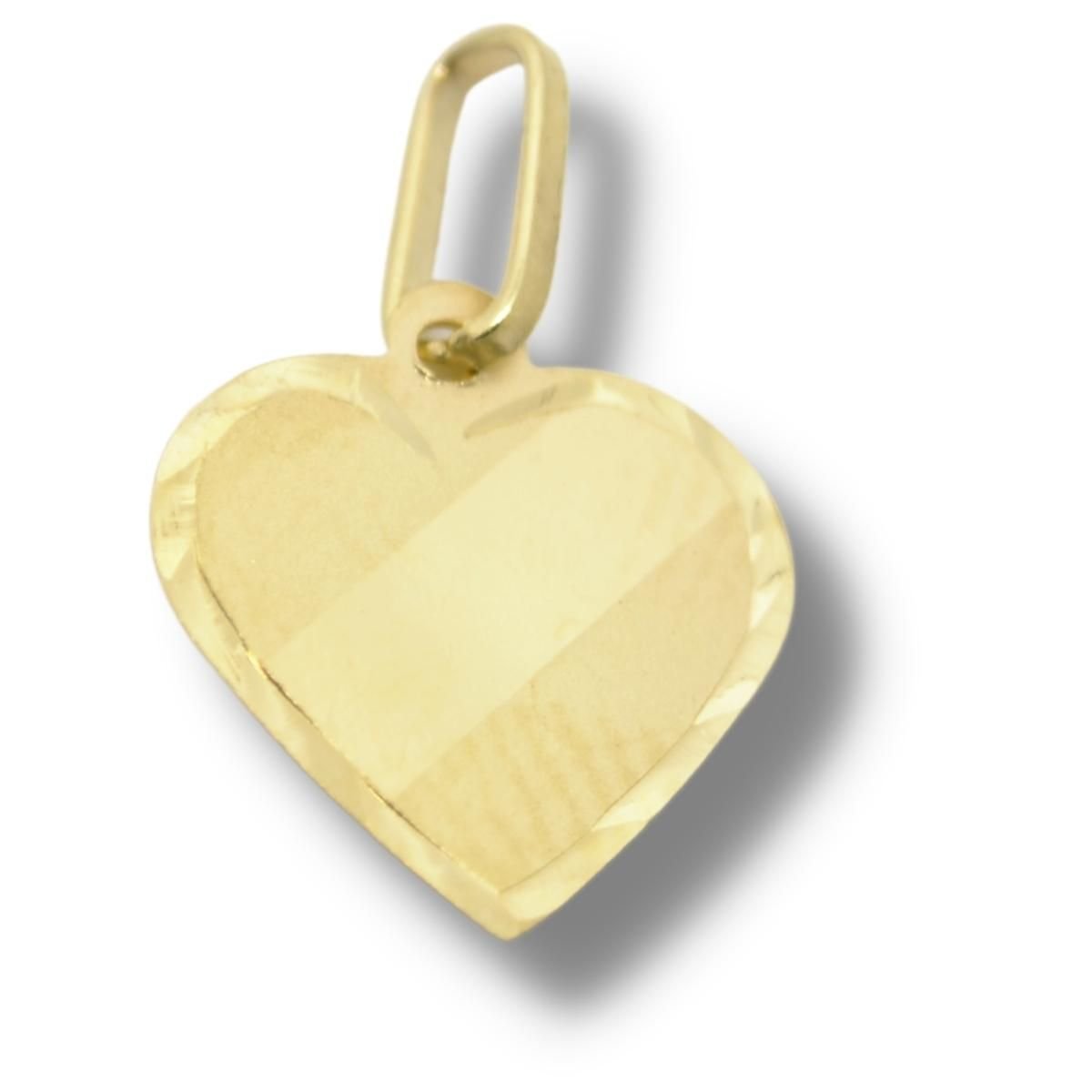 Pingente Coração Chapa Ouro 18k P133