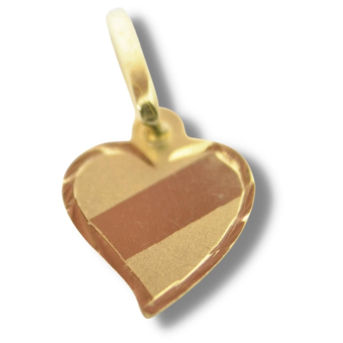 Pingente Coração Chapa Ouro 18k P134