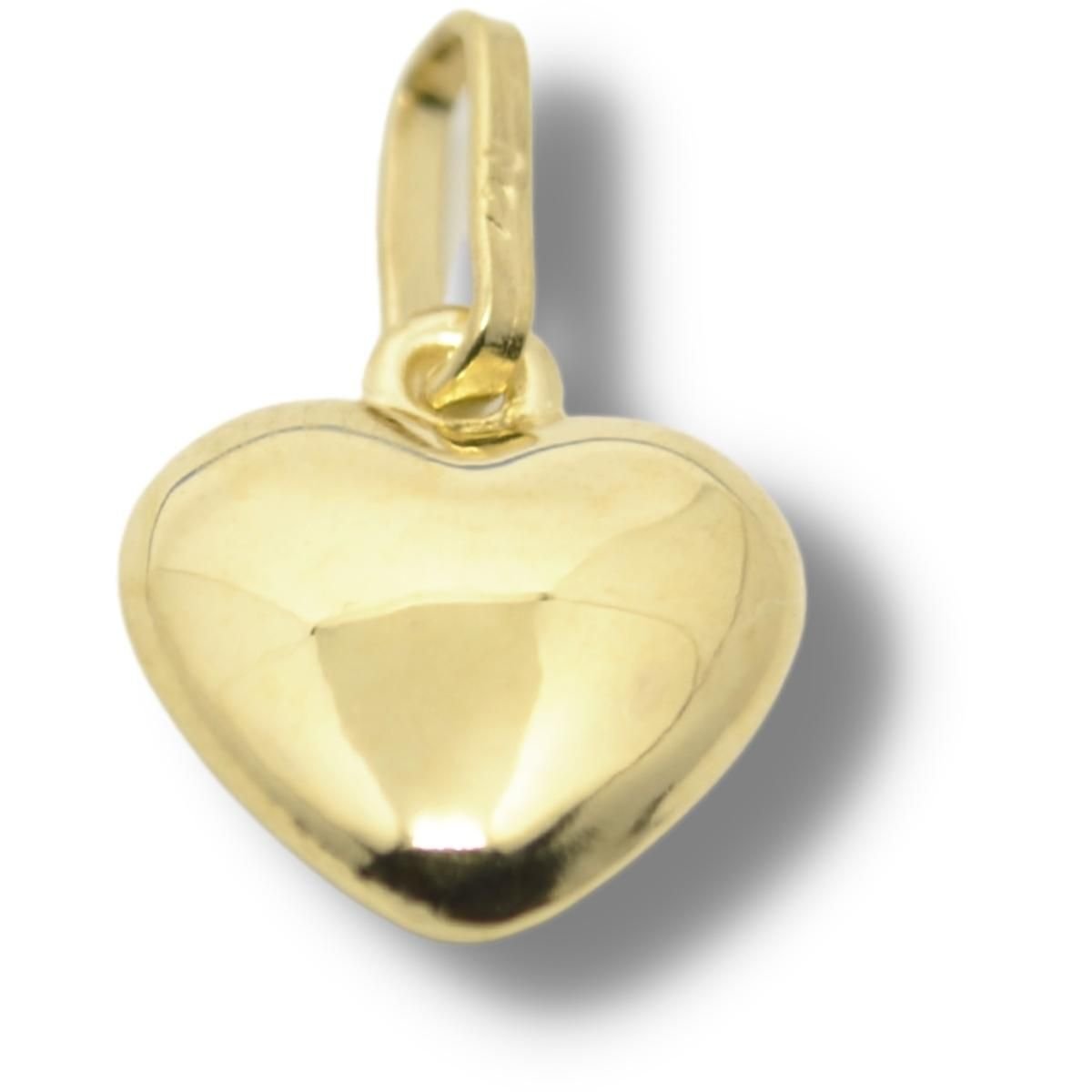 Pingente Coração Oco Dupla Face Ouro 18k P189