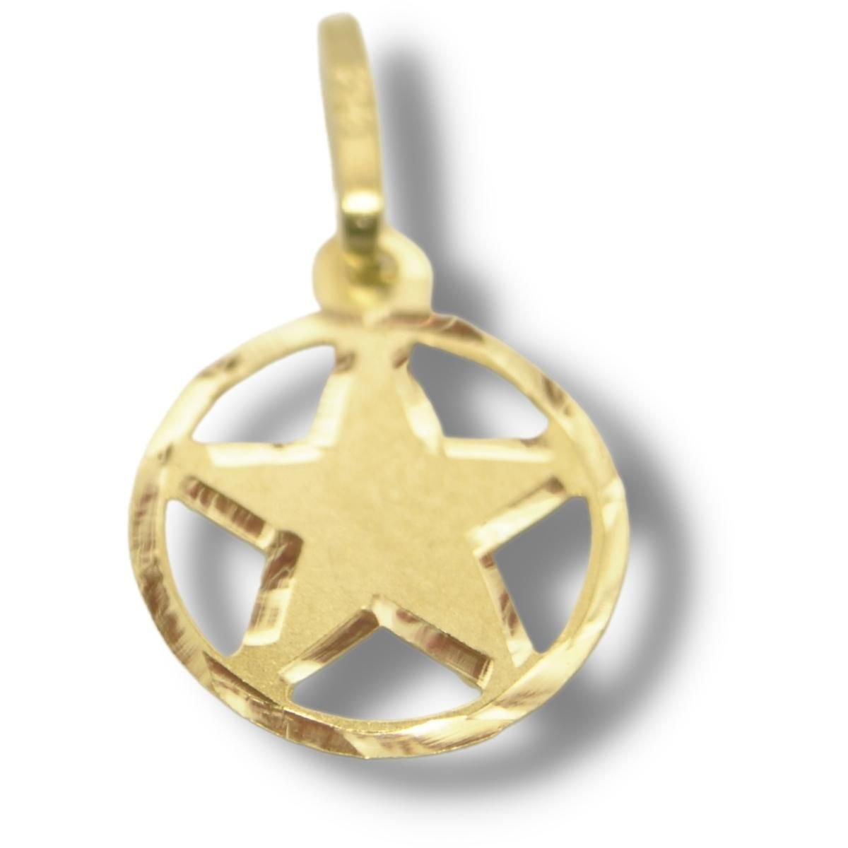 Pingente Esotérico Estrela Pentagrama Chapa Ouro 18k P273