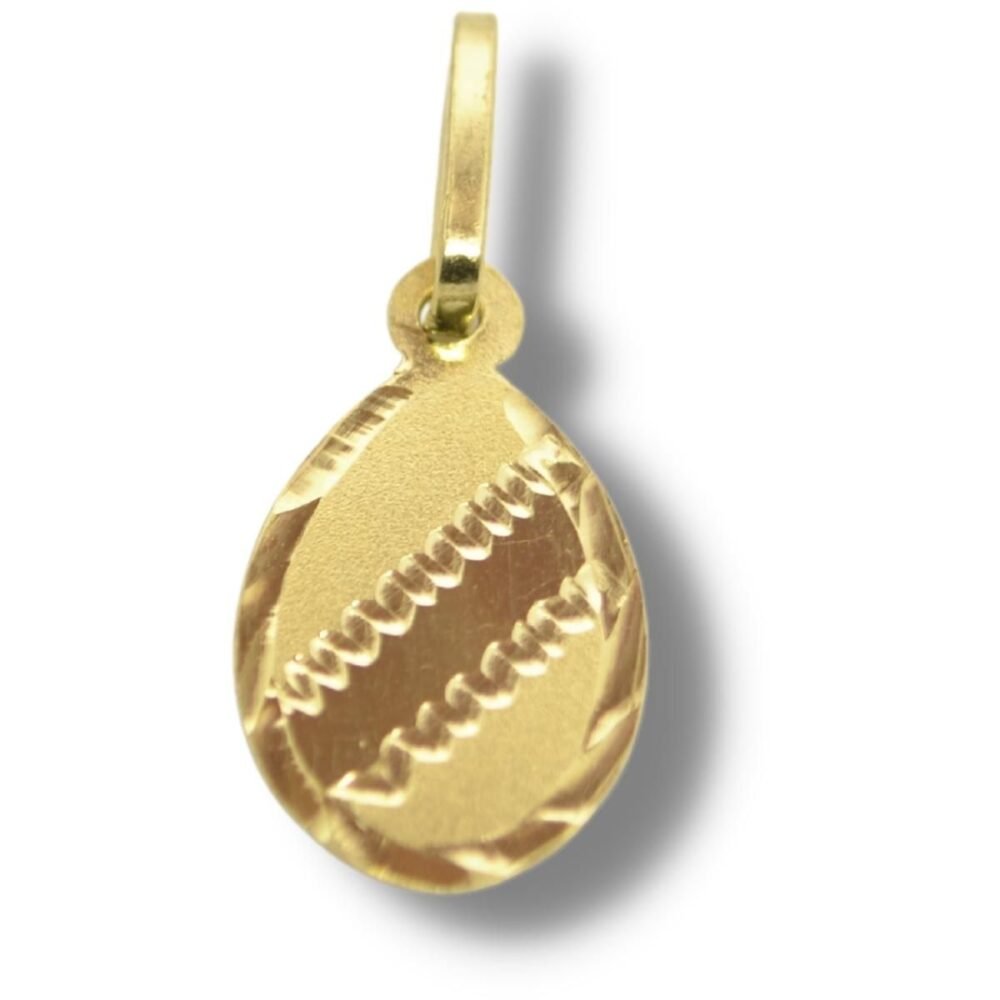 Pingente Gota Pingo Chapa Ouro 18k P025