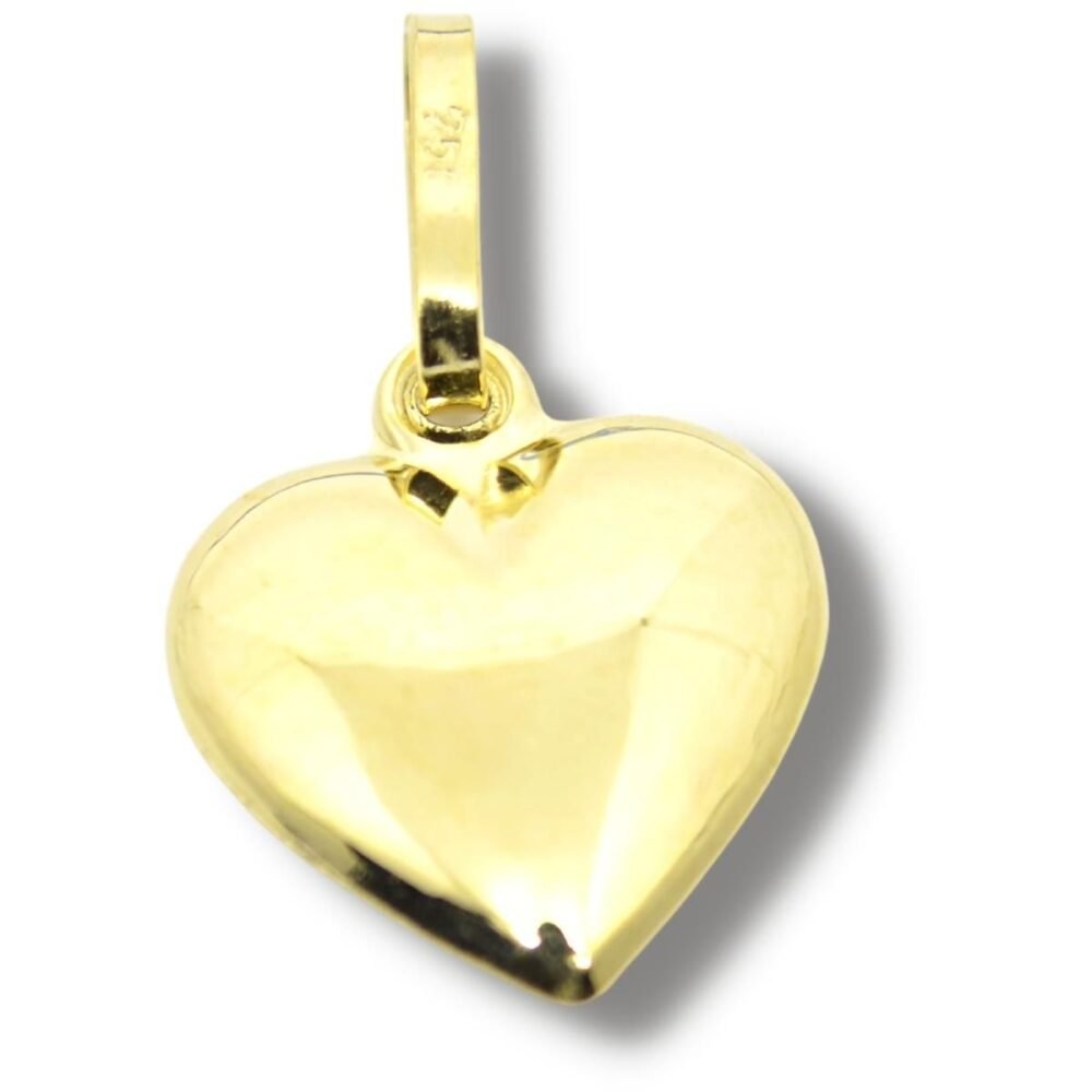 Pingente Coração Dupla Face Ouro 18k P208