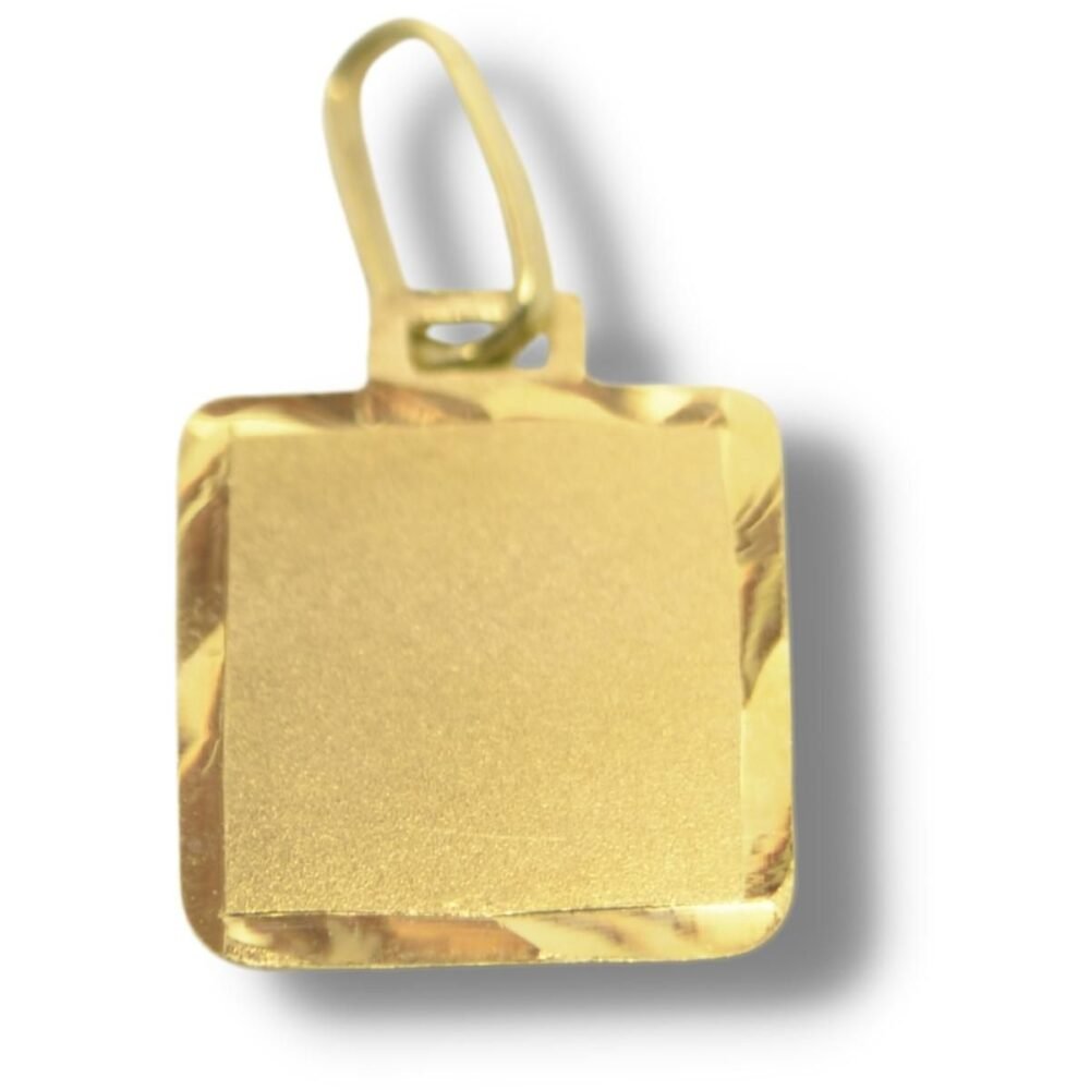 Pingente Quadrado Chapa Ouro 18k P196