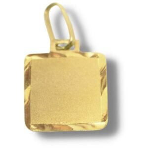 Pingente Quadrado Chapa Ouro 18k P196