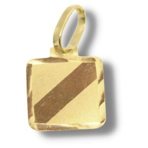 Pingente Quadrado Chapa Ouro 18k P201