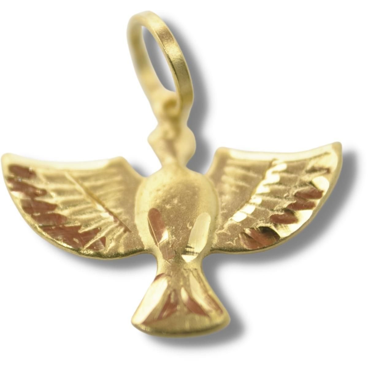 Pingente Religioso Berloque Charm Espirito Santo Ouro 18k P276