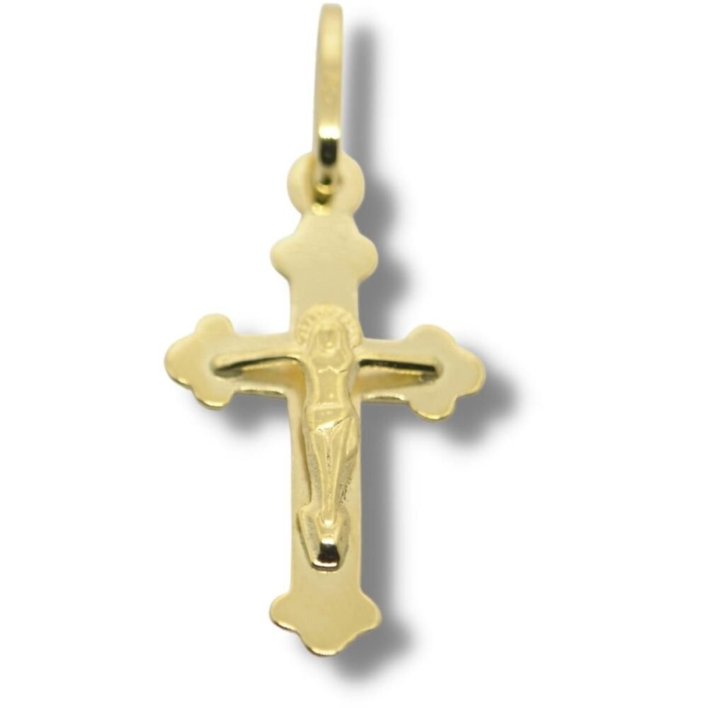 Pingente Religioso Cruz Crucifixo Ouro 18k P069