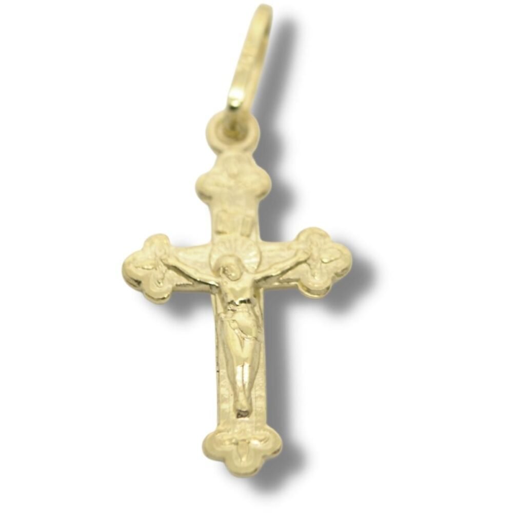 Pingente Religioso Cruz Crucifixo Ouro 18k P267