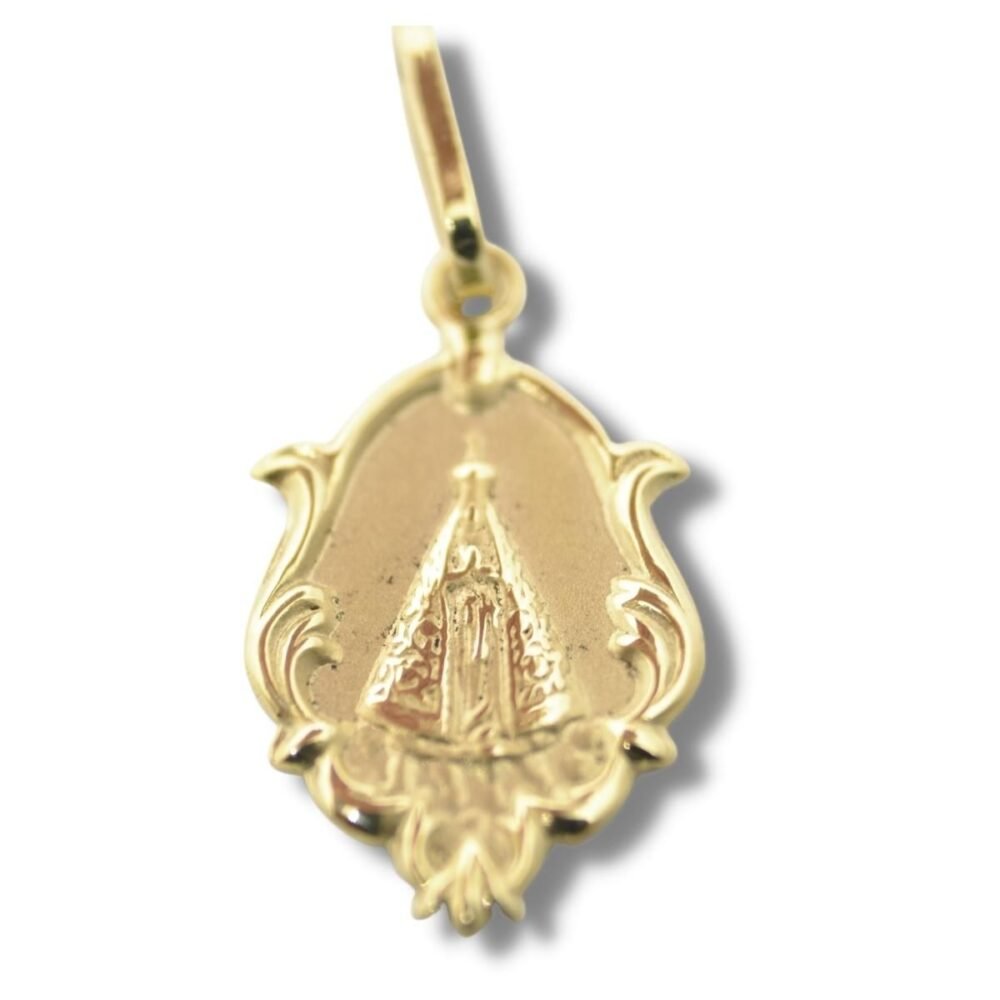 Pingente Religioso Medalha Nossa Senhora Aparecida Ouro 18k P540