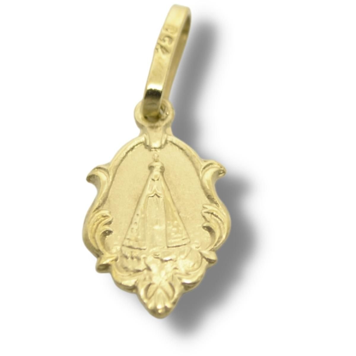 Pingente Religioso Medalha Nossa Senhora Aparecida Ouro 18k P902
