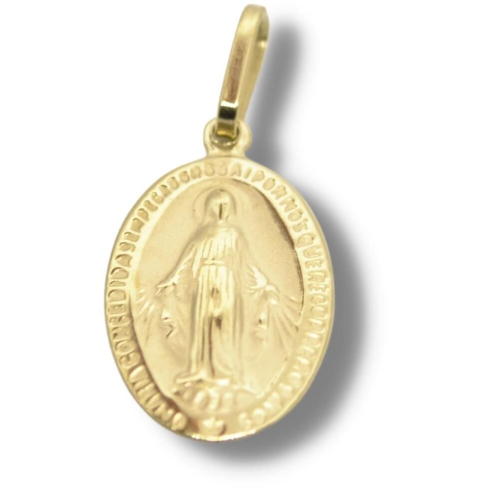 Pingente Religioso Medalha Nossa Senhora Das Graças Ouro 18k P493