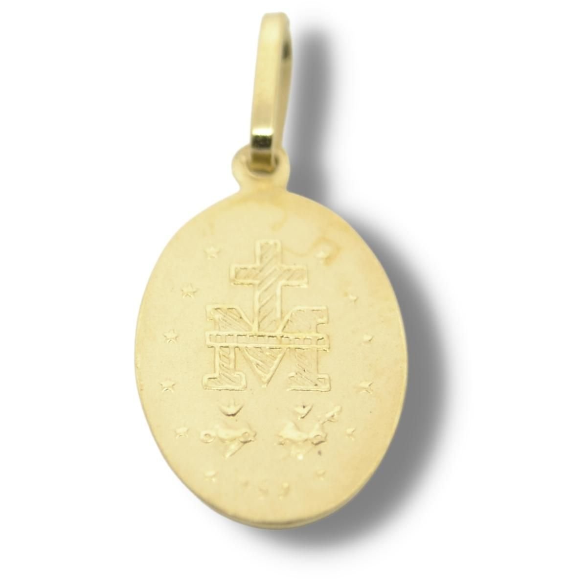 Pingente Religioso Medalha Nossa Senhora Das Graças Ouro 18k P493 - Imagem 2