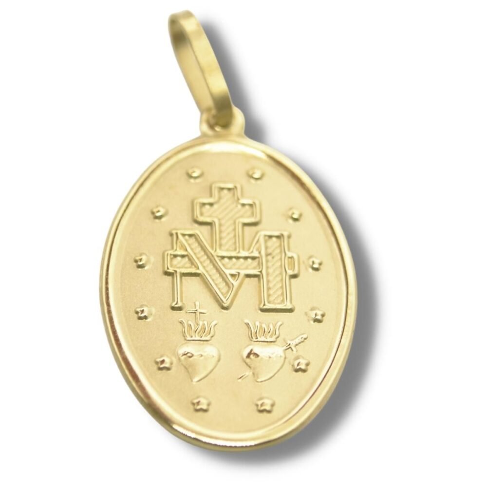 Pingente Religioso Medalha Nossa Senhora Das Graças Ouro 18k P655 - Image 2