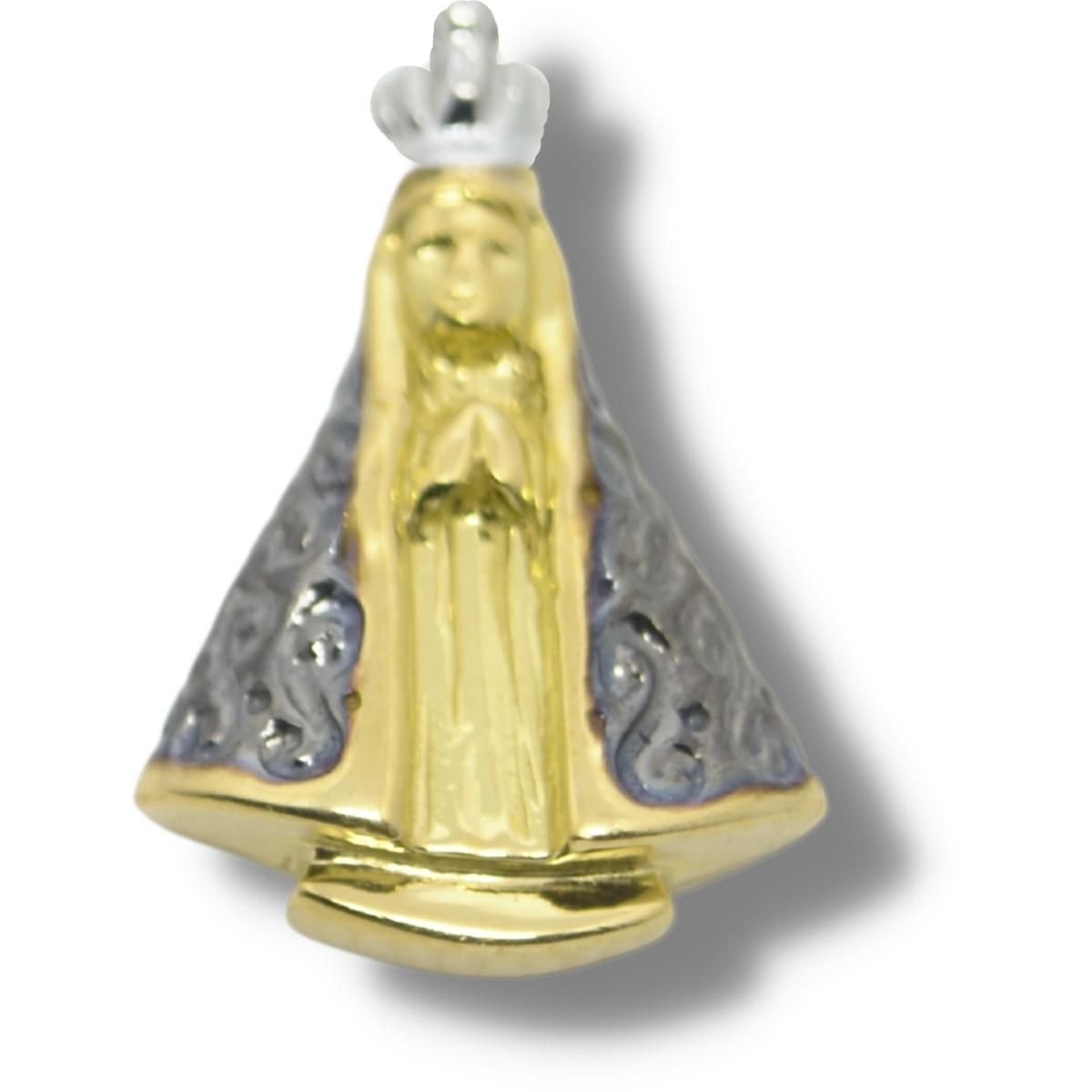 Pingente Religioso Padroeira Nossa Senhora Aparecida Ouro 18k P053