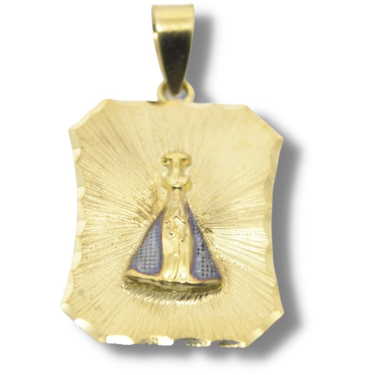 Pingente Religioso Padroeira Nossa Senhora Aparecida Ouro 18k P993