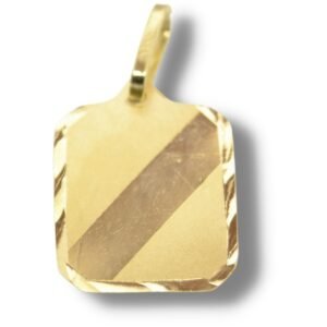 Pingente Retângulo Chapa Ouro 18k P029