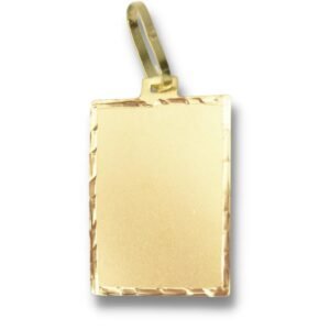 Pingente Retângulo Chapa Ouro 18k P101