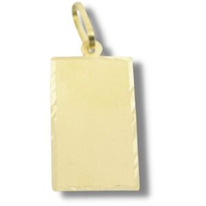 Pingente Retângulo Chapa Ouro 18k P102