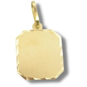 Pingente Retângulo Chapa Ouro 18k P103
