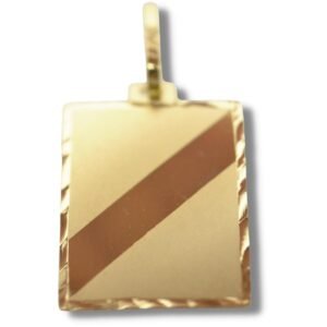 Pingente Retângulo Chapa Ouro 18k P115