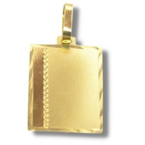 Pingente Retângulo Chapa Ouro 18k P116