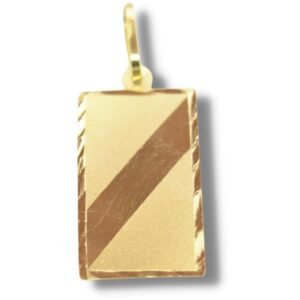 Pingente Retângulo Chapa Ouro 18k P117