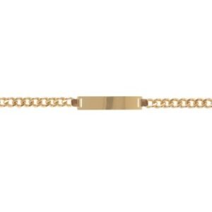 Pulseira de Ouro Chapa 20cm Elo Grumet  4,57mm 18k PC0210