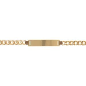 Pulseira de Ouro Chapa 20cm Elo Grumet  5,20mm 18k PC0310