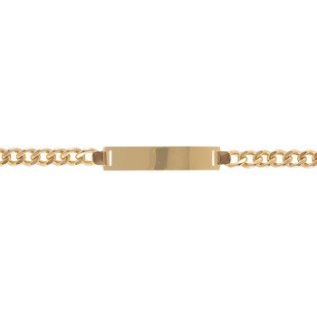 Pulseira de Ouro Chapa 20cm Elo Grumet  5,20mm 18k PC0310