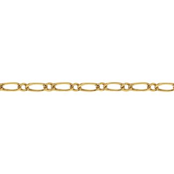 Pulseira de Ouro Masculina 20cm Elo Grumet 1x1 7,18mm 18k C0411