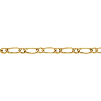 Pulseira de Ouro Masculina 20cm Elo Grumet 1x1 8,1mm 18k C0511