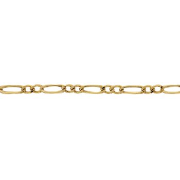 Pulseira de Ouro Masculina 20cm Elo Grumet 2x1 7,1mm 18k C0412