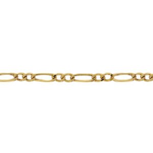 Pulseira de Ouro Masculina 20cm Elo Grumet 2x1 8,85mm 18k C0512
