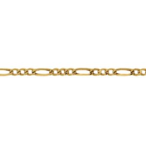 Pulseira de Ouro Masculina 20cm Elo Grumet 3x1 7.25mm 18k C0413