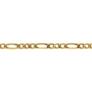 Pulseira de Ouro Masculina 20cm Elo Grumet 3x1 7.95mm 18k C0513