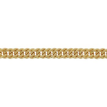 Pulseira de Ouro Masculina 20cm Francesa 10mm 18k C0516 - Image 2