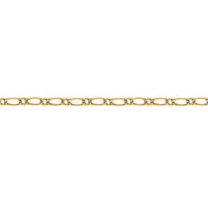 Pulseira de Ouro Masculina ou Feminina 20cm Elo Grumet 1x1 4.6mm 18k C0211