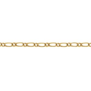 Pulseira de Ouro Masculina ou Feminina 20cm Elo Grumet 1x1 6,47mm 18k C0311